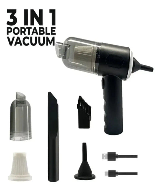 3 In 1 Portable Vacuum Cleaner Wireless Hand-held Cleaning For Car Home As-228