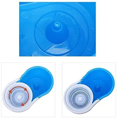 Spin Mop – Easy Spin Magical Mop Set [steel Bucket] – 360 Degree Microfiber Mop Head Home Clean Tools Microfiber(steel Bucket)