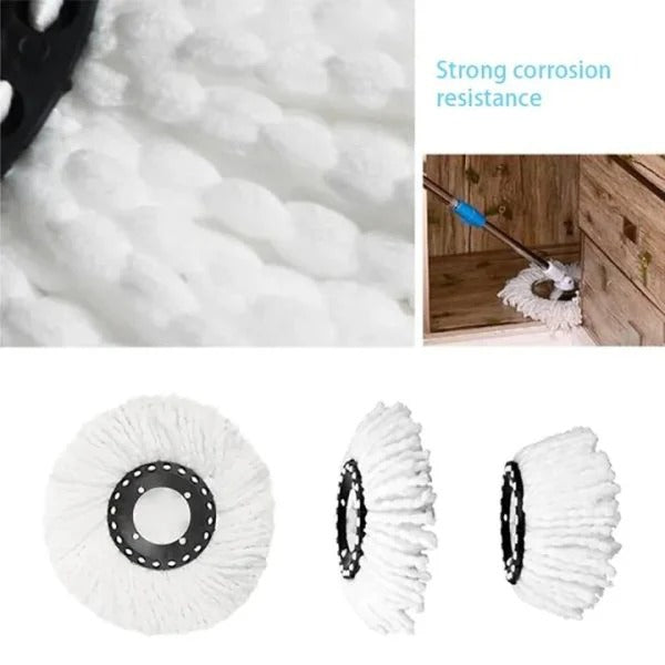 Spin Mop – Easy Spin Magical Mop Set [steel Bucket] – 360 Degree Microfiber Mop Head Home Clean Tools Microfiber(steel Bucket)